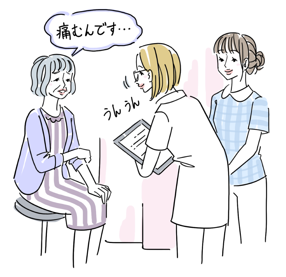 外来で、リウマチ患者さんに声かけ