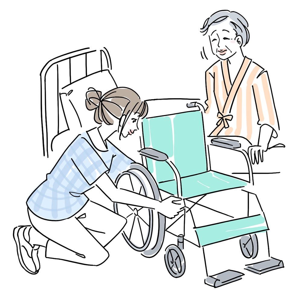 患者さんを車椅子に移乗