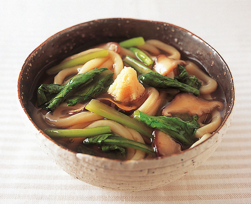 小松菜ときのこのあんかけうどん